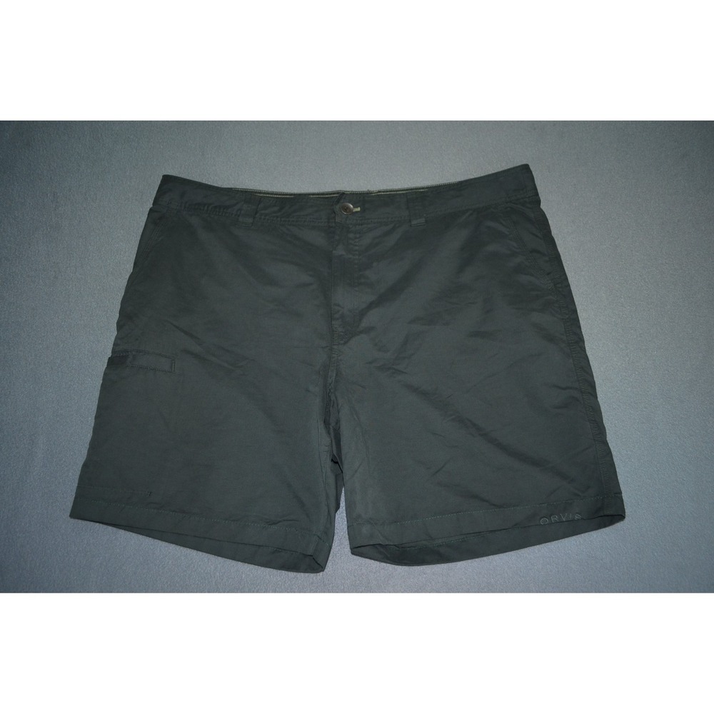 ORVIS Castaway Performance Men's Fly Fishing Chino Shorts Size 42 Charcoal Gray